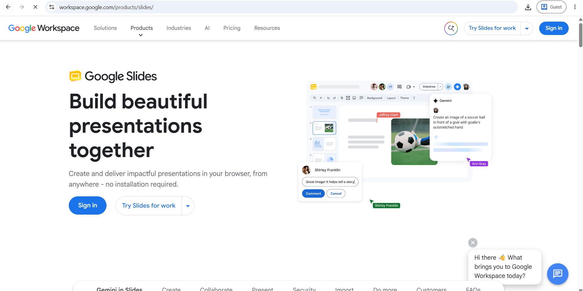 Google Slides + Gemini AI Assistant Screenshot